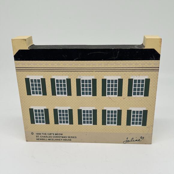 Vintage 1993 The Cat's Meow Newbill-McElhiney House St. Charles Christmas Series - Picture 3 of 7